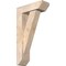 Ekena Millwork Traditional Slat Smooth Bracket w/ Offset Brace, Douglas Fir, 5 1/2"W x 16"D x 28"H BKT0604X16X28TRA06SDF - alternate 1